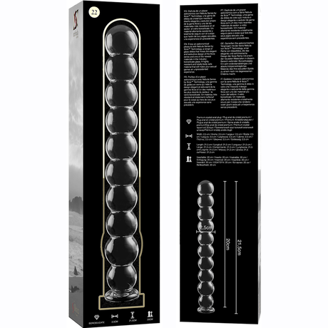 Nebula Series By Ibiza - Modelo 22 Dildo Cristal Transparente 21.5 Cm -o- 2.5 Cm