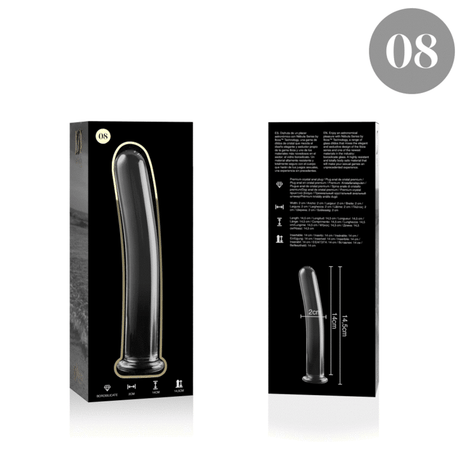 Nebula Series By Ibiza - Modelo 8 Dildo Cristal Transparente 14.5 Cm -o- 2 Cm