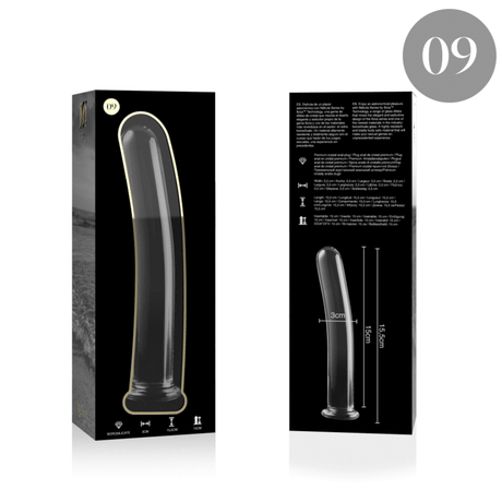 Nebula Series By Ibiza - Modelo 9 Dildo Cristal Transparente 15.5 Cm -o- 2.5 Cm