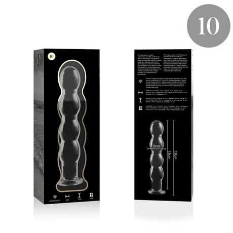 Nebula Series By Ibiza - Modelo 10 Dildo Cristal Transparente 16.5 Cm -o- 3.5 Cm