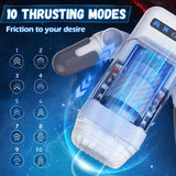 Game Cup - Masturbador Masculino Con Vibración Y Función Calor Con Soporte Para Móviles - Negro