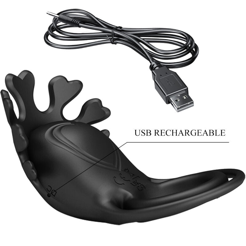 Pretty Love - Ruben Anillo Vibrador 7 Vibraciones Silicona Negro