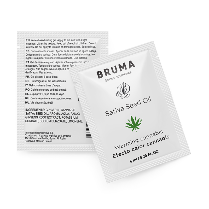 Bruma - Gel Deslizante Con Aceite De Semilla Efecto Calor Sabor Cannabis 6 Ml