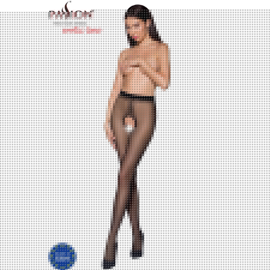 Passion - Tiopen 022 Medias Negro/Rojo 1/2 20 Den