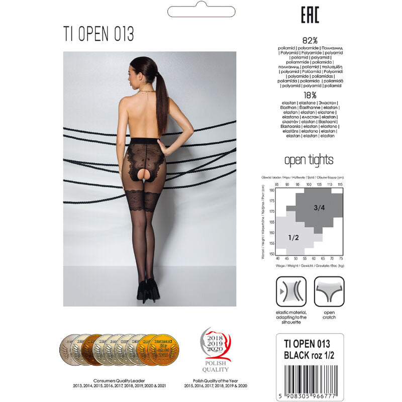 Passion - Tiopen 013 Medias Negro 1/2 20/40 Den