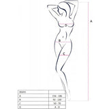 Passion - Bs095 Bodystocking Negro Talla Unica