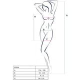 Passion - Bs096 Bodystocking Rojo Talla Única