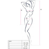 Passion - Bs097 Bodystocking Blanco Talla Unica