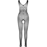 Passion - Bs098 Bodystocking Negro Talla Unica