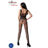 Passion - Bs098 Bodystocking Negro Talla Unica