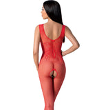 Passion - Bs098 Bodystocking Rojo Talla Unica