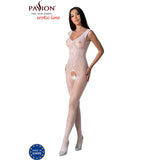 Passion - Bs098 Bodystocking Blanco Talla Unica