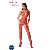 Passion - Bs099 Bodystocking Rojo Talla Unica