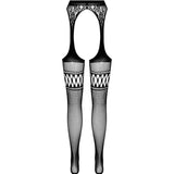 Passion - S026 Medias Con Liguero Negro Talla Unica