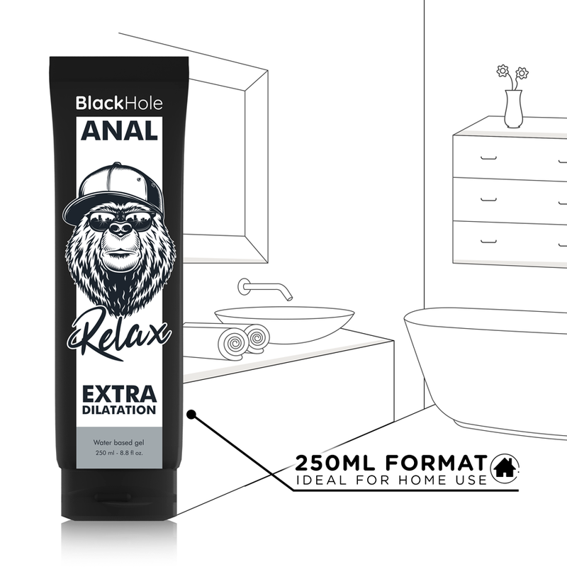 Black Hole - Gel Base Agua Dilatacion Anal 250 Ml