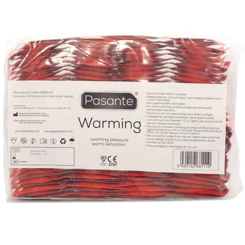 Preservativos  Warming Bulk Pack  Pasante 144 Uds