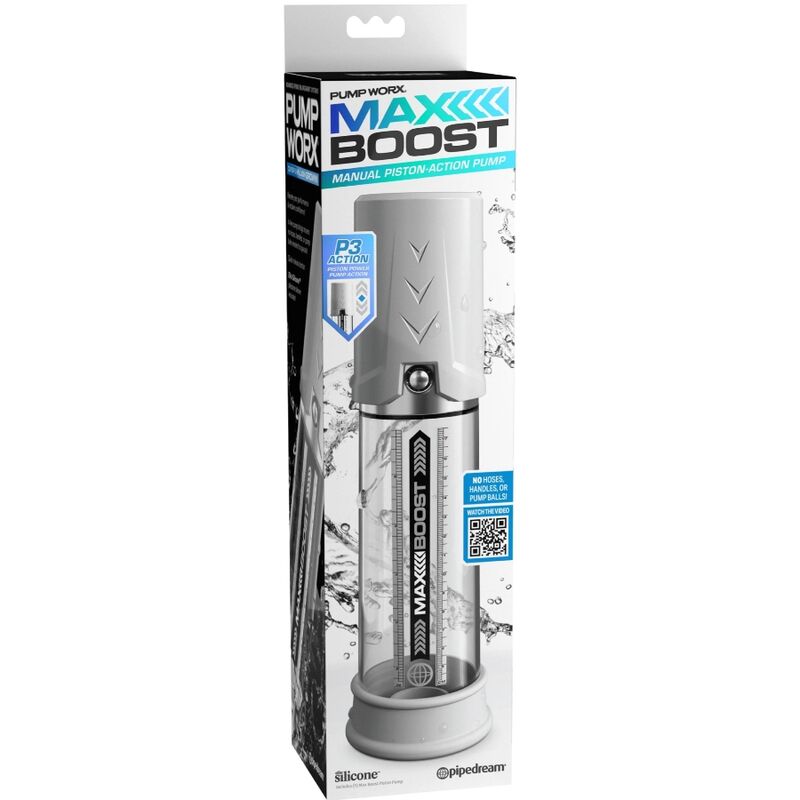 Pump Worx - Bomba De Ereccion Max Boost Blanco