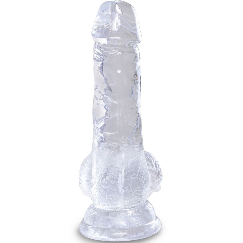 King Cock - Clear Pene Realistico Con Testiculos 10.1 Cm Transparente