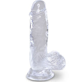 King Cock - Clear Pene Realistico Con Testiculos 10.1 Cm Transparente