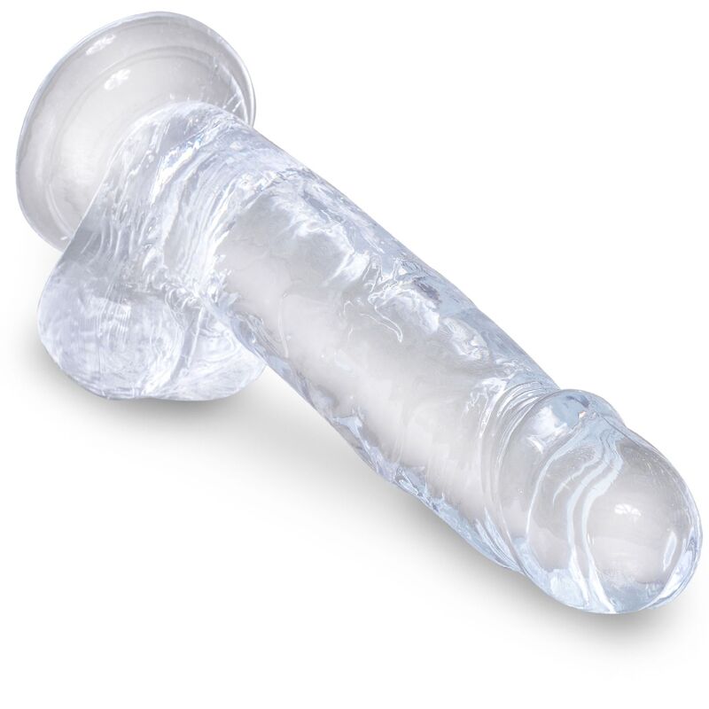 Dildo Realista Con Testiculos 7 Transparente