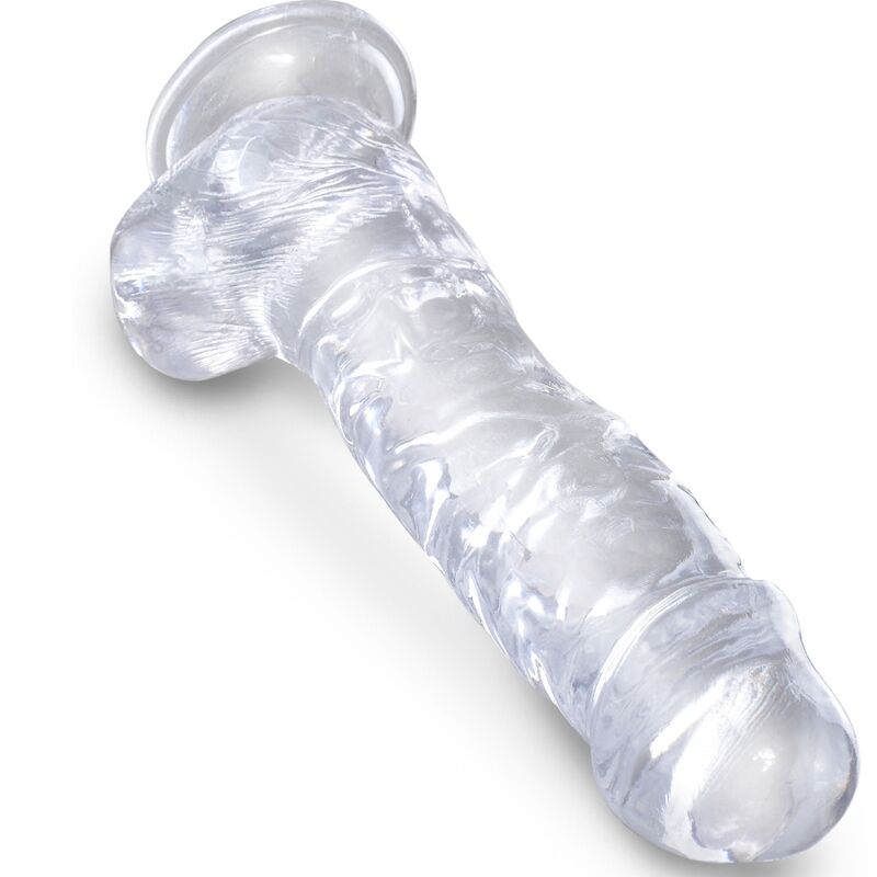 Dildo Realista Con Testiculos 8 Transparente