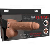 Fetish Fantasy Series - Arnes Ajustable Pene Realistico Con Testiculos Recargable Y Vibrador 17.8 Cm