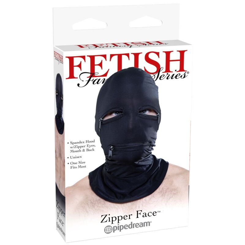Fetish Fantasy Series - Pasamontañas Con Cremalleras Negro