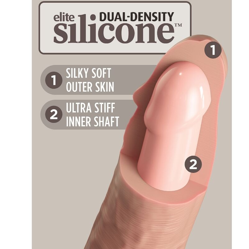 9 Inch 2 Density Silicone Cock - Piel