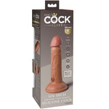 King Cock - Elite Dildo Realistico Vibrador & Silicona 15.2 Cm Caramelo