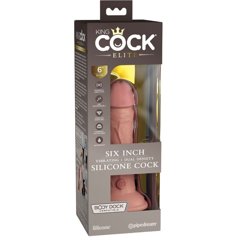 Dildo  6 Inch 2density Vibe Cock - Piel