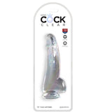 Dildo Con Testiculos King Cock Clear  15.2 Cm Transparente