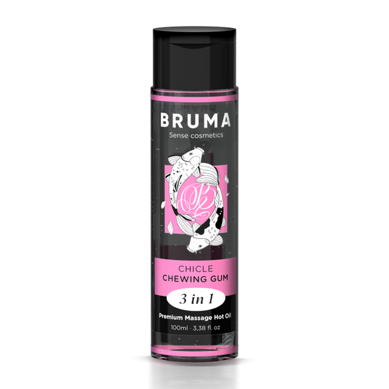 Aceite De Masaje Brum  Premium Efecto Calor Sabor Chicle 3 En 1