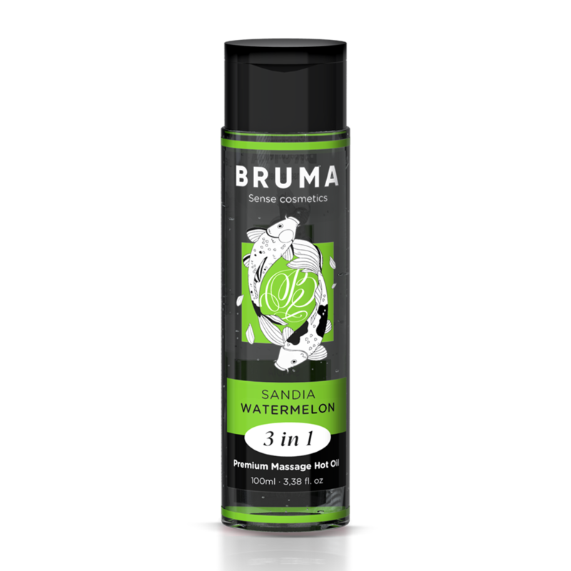 Aceite De Masaje Bruma Premium Efecto Calor Sabor Sandía 3 En 1
