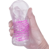 Pretty Love - Masturbador Masculino Fantasy Espiral Interna Y Bolas Transparente