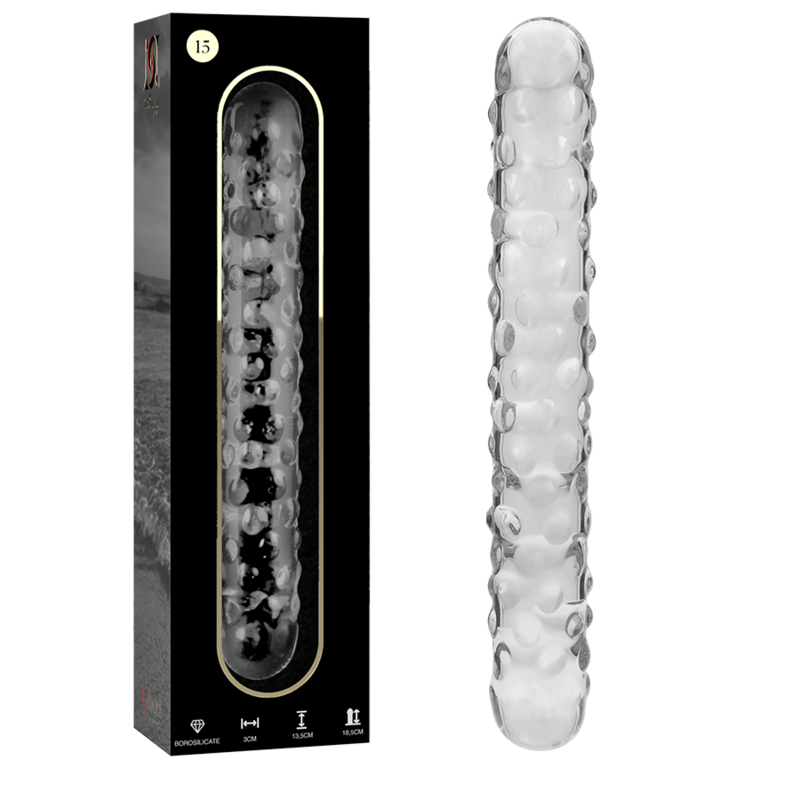 Dildo Cristal  Nebula Series By Ibiza - Modelo 15 Borosilicato 18.5 X 3 Cm Transparente