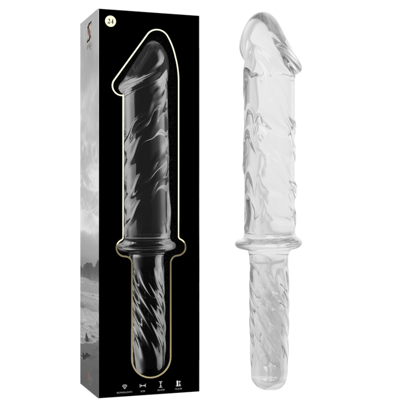 Dildo  Nebula Series By Ibiza Modelo 24 Cristal Borosilicato 28.5 X 5 Cm Transparente