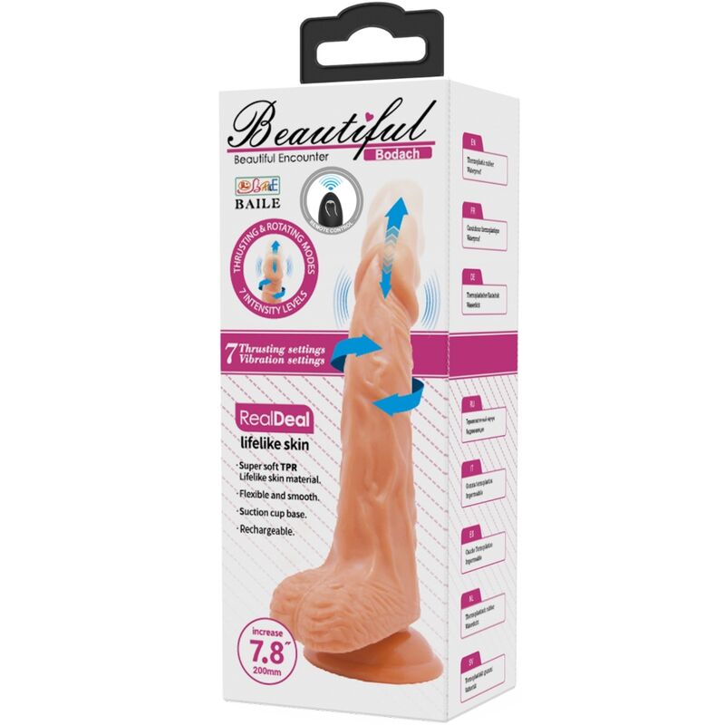 Baile  Bodach Vibrador Realista Con Ventosa Control Remoto