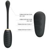 Pretty Love - Doreen Huevo Vibrador De Lujo Recargable Negro Control Remoto