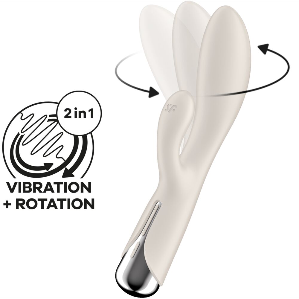 Vibrador Satisfyer  Spinning Rabbit 1 Estimulacion Clitoris Y Punto G Beige