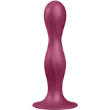 Satisfyer - Double Ball-R Dildo Silicona Granate
