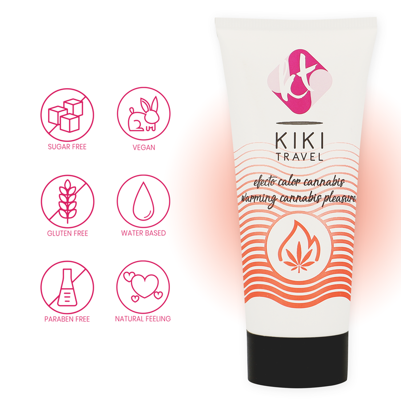 Kikí Travel - Gel Deslizante Sabor A Cannabis Efecto Calor Intenso 50 Ml