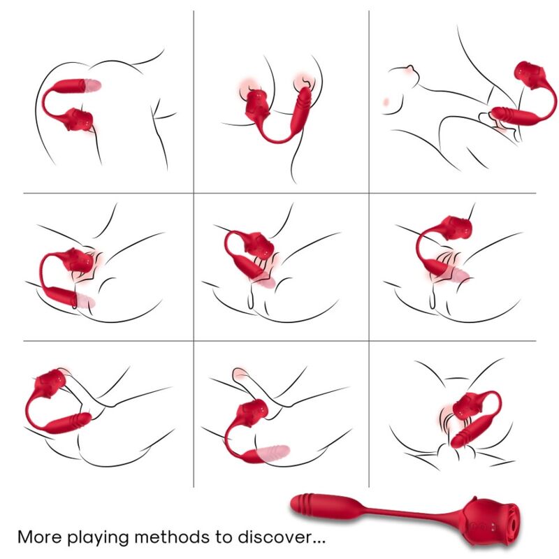 Armony - Roseknigth Succionador Clitoris & Vibrador Rojo