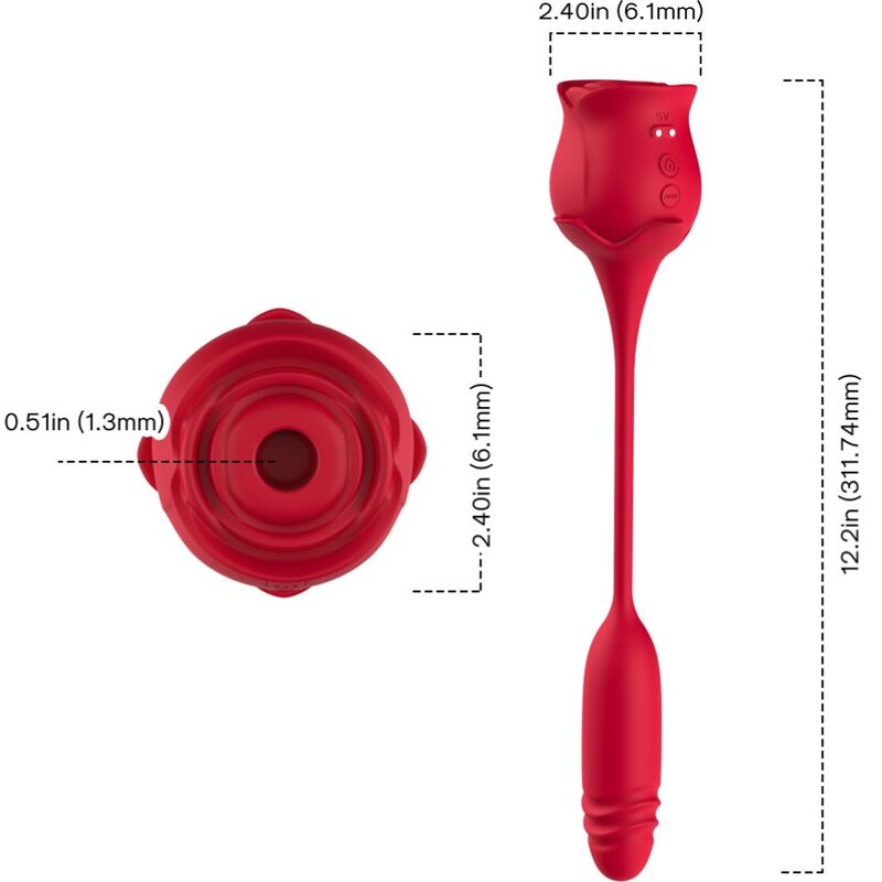 Armony - Roseknigth Succionador Clitoris & Vibrador Rojo