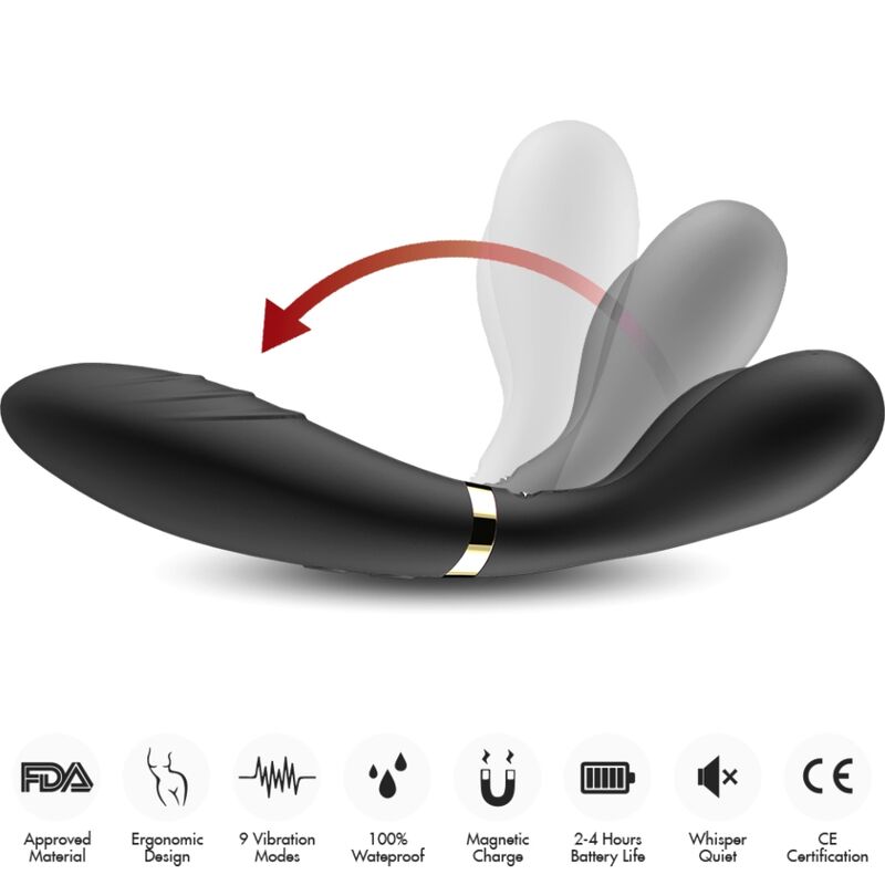 Armony - Y-Wand Masajeador & Vibrador Cabeza Doble Negro