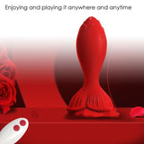 Armony - Rosa Vibrador & Plug Anal Pequeño Control Remoto Rojo