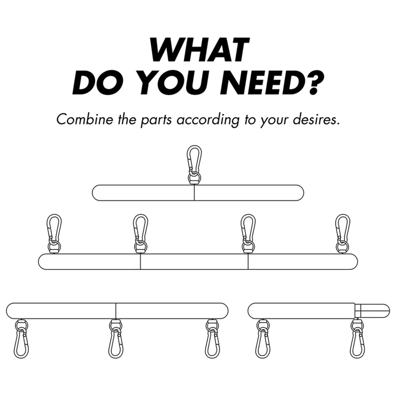 Fetish Submissive Bondage  Barra Separadora Ajustable 4 Piezas