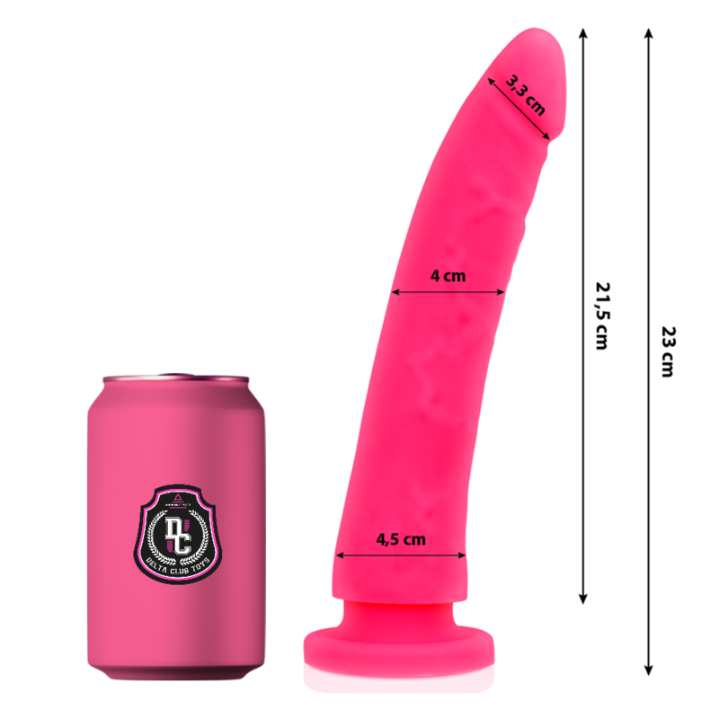 Delta Club - Toys Dildo Rosa Silicona Medica 23 Cm -O- 4.5 Cm