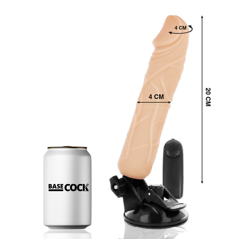 Basecock - Vibrador Realistico Control Remoto Natural 20 Cm -O- 4 Cm