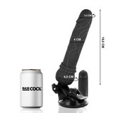 Basecock - Vibrador Realistico Control Remoto Negro 19.5 Cm -O- 4 Cm