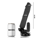 Basecock - Vibrador Realistico Control Remoto Negro 20 Cm -O- 4 Cm